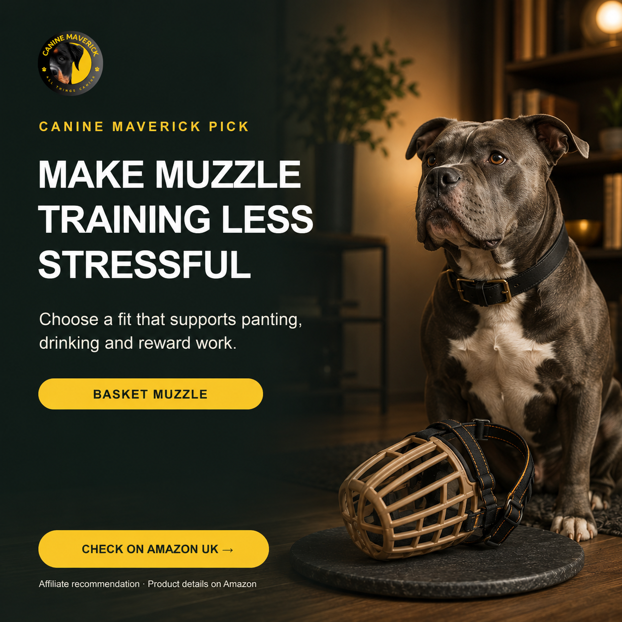Canine Maverick recommendation: Baskerville Ultra Basket Muzzle
